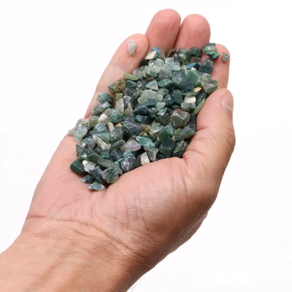 Moss Agate Gemstone Chips Bulk – 1KG | www.artisangoods.co.uk 7