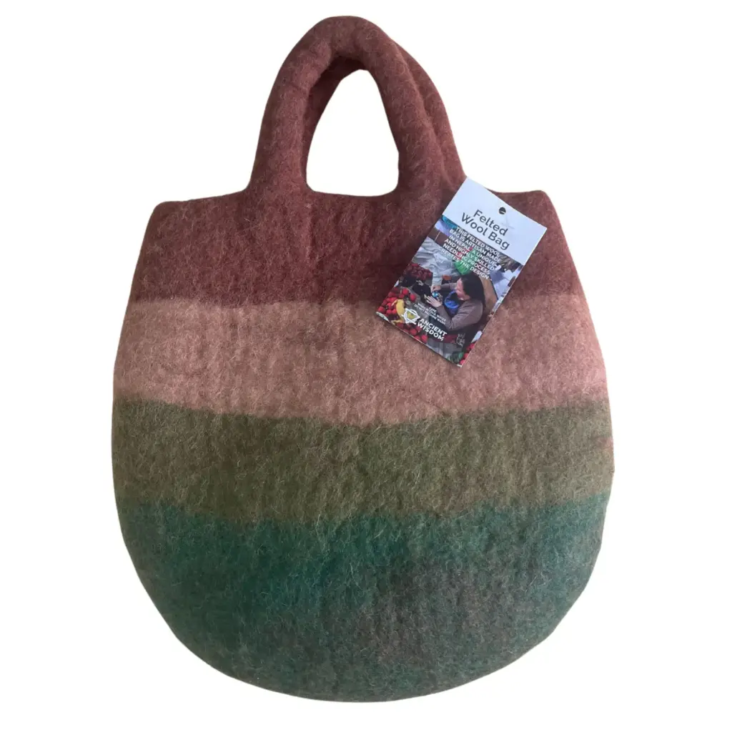 Mushroom Garden Felted Bag | www.artisangoods.co.uk
