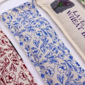 Natural Cotton Wheat Bags – Blue | www.artisangoods.co.uk 3