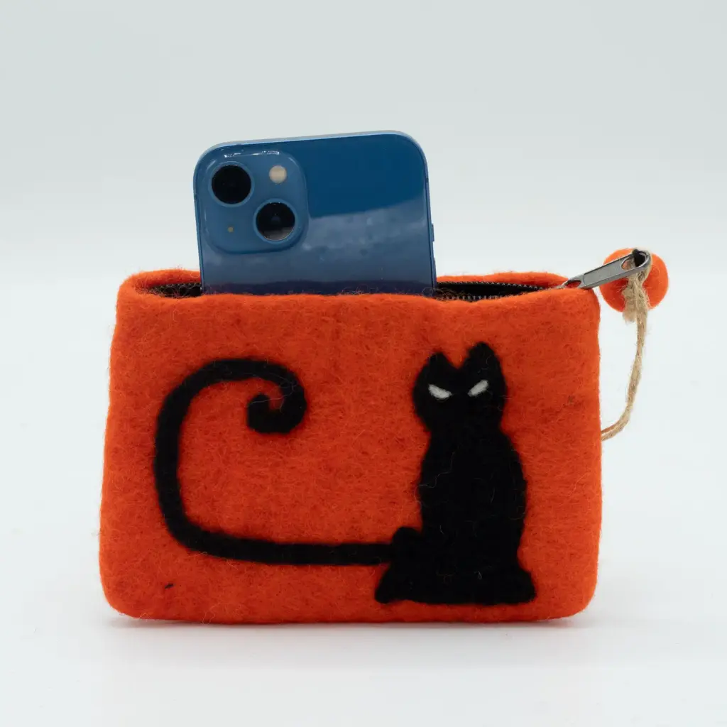 Natural Felt Zipper Pouch (asst) – Cat Face | www.artisangoods.co.uk 3 Natural Felt Zipper Pouch (asst) – Cat Face | www.artisangoods.co.uk 3