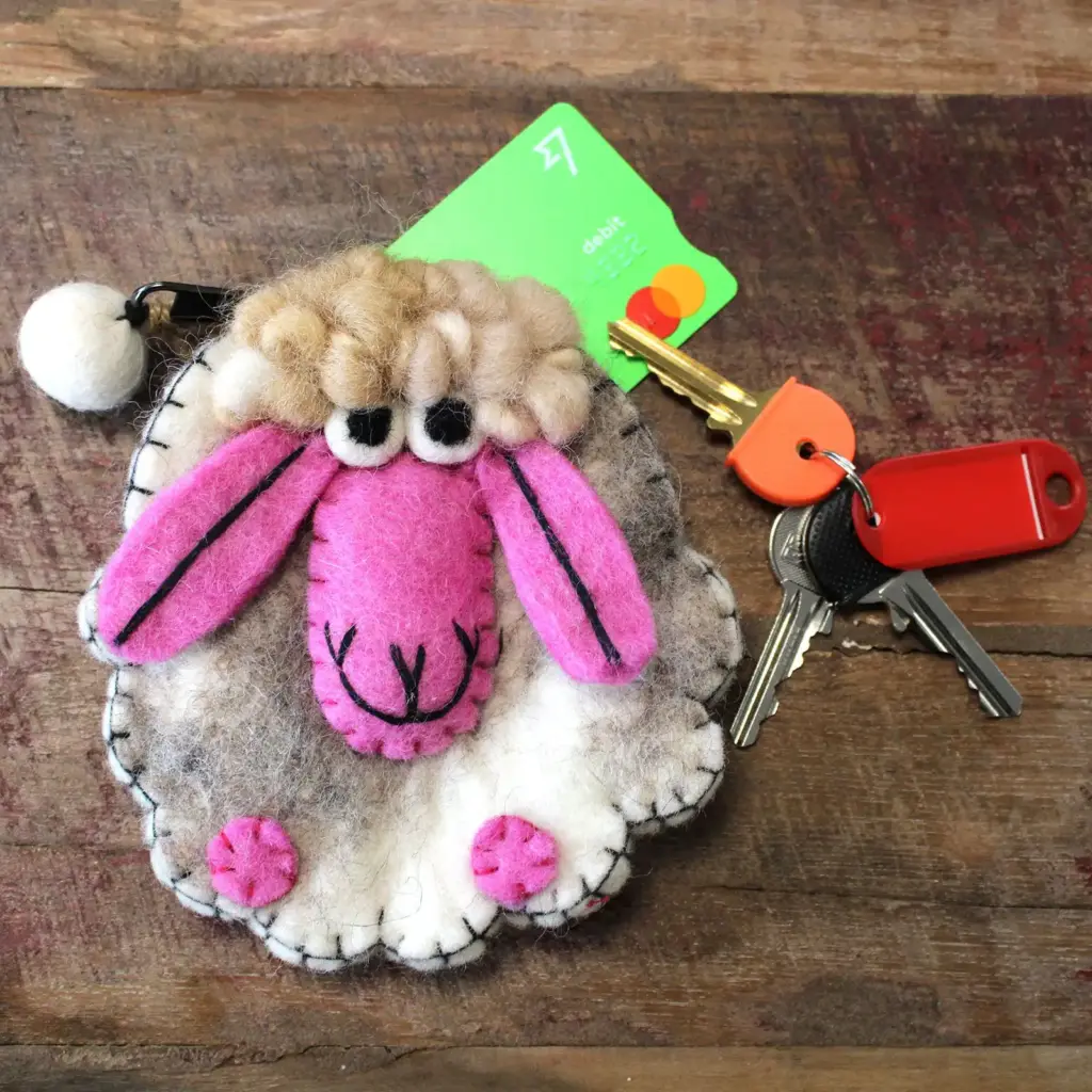 Natural Felt Zipper Pouch (asst) – Happy Sheep | www.artisangoods.co.uk 9 Natural Felt Zipper Pouch (asst) – Happy Sheep | www.artisangoods.co.uk 9