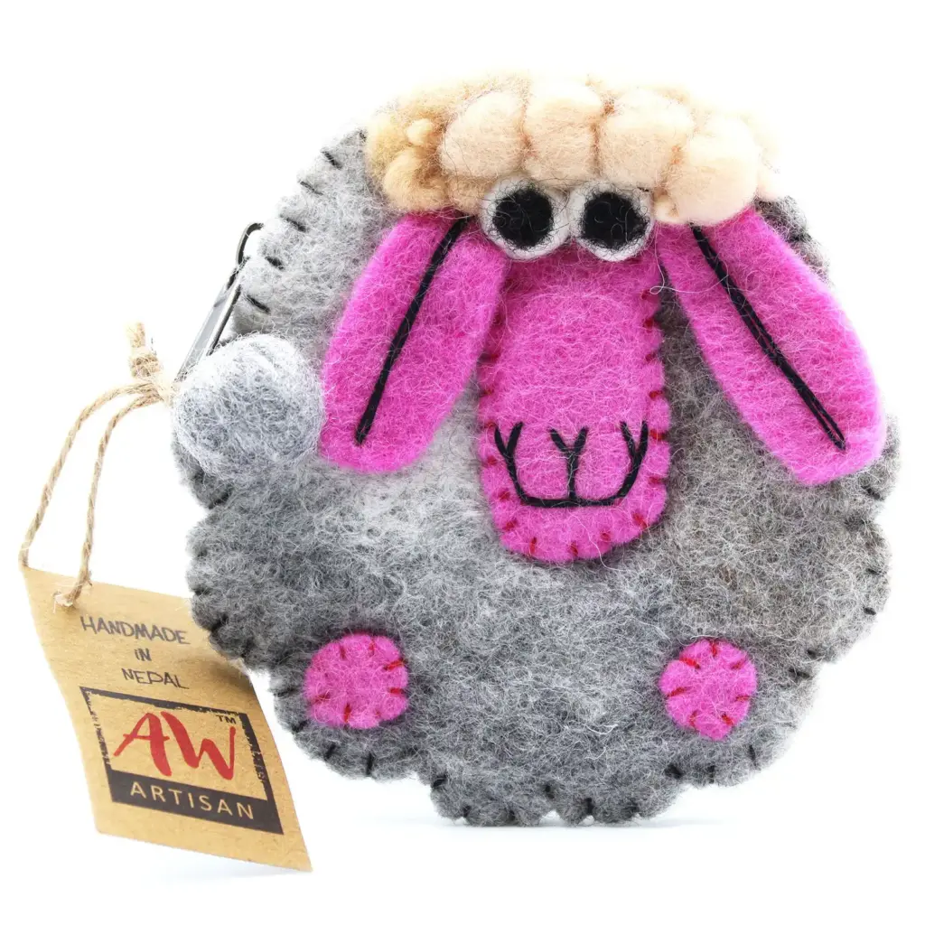 Natural Felt Zipper Pouch (asst) – Happy Sheep | www.artisangoods.co.uk 6 Natural Felt Zipper Pouch (asst) – Happy Sheep | www.artisangoods.co.uk 6