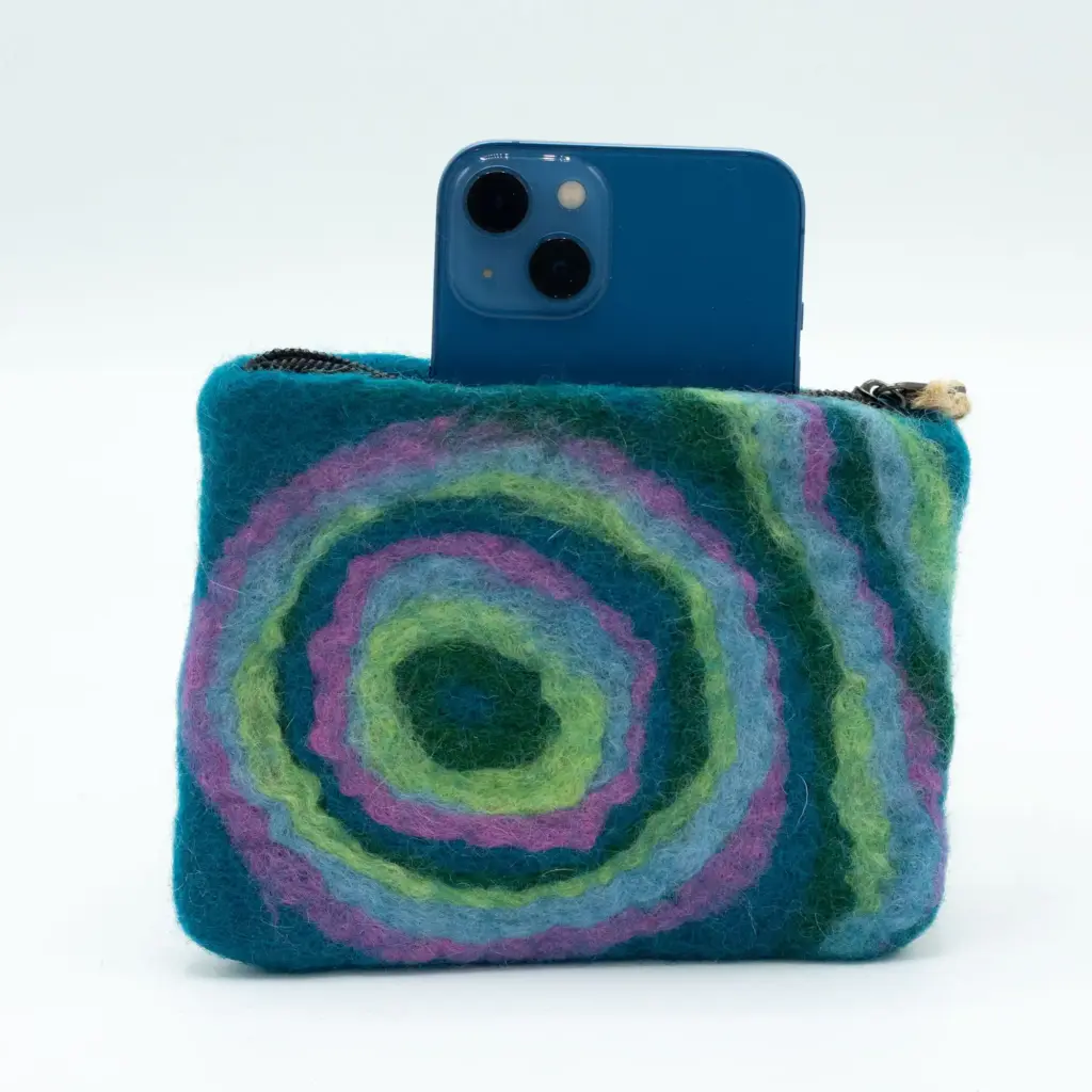 Natural Felt Zipper Pouch (asst) – Psychdelic | www.artisangoods.co.uk 3 Natural Felt Zipper Pouch (asst) – Psychdelic | www.artisangoods.co.uk 3