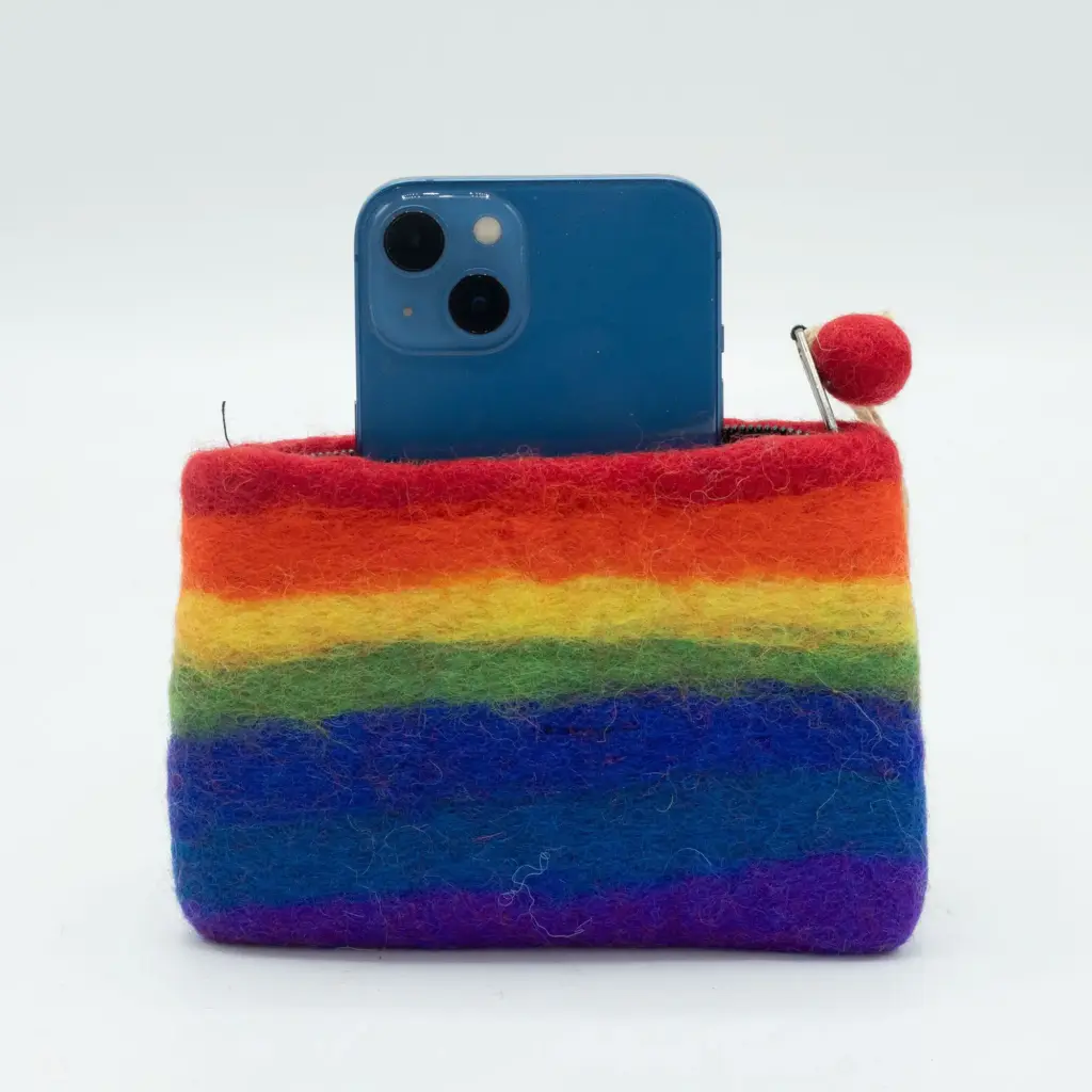 Natural Felt Zipper Pouch (asst) – Rainbow | www.artisangoods.co.uk 3 Natural Felt Zipper Pouch (asst) – Rainbow | www.artisangoods.co.uk 3