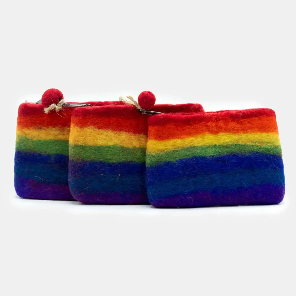 Natural Felt Zipper Pouch (asst) – Rainbow | www.artisangoods.co.uk 2 Natural Felt Zipper Pouch (asst) – Rainbow | www.artisangoods.co.uk 2