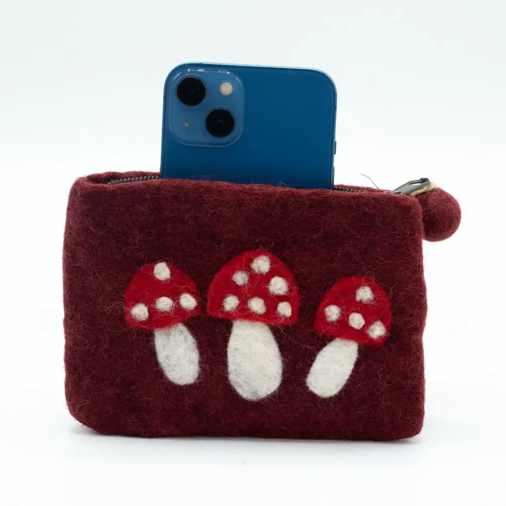 Natural Felt Zipper Pouch (asst) – Wild Mushrooms | www.artisangoods.co.uk 3 Natural Felt Zipper Pouch (asst) – Wild Mushrooms | www.artisangoods.co.uk 3