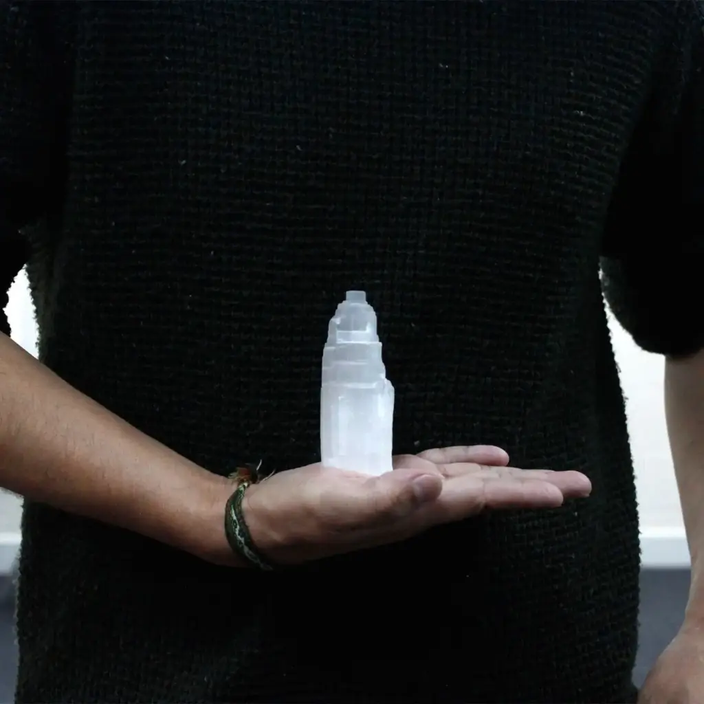 Natural Selenite Tower – 10 cm | www.artisangoods.co.uk 5