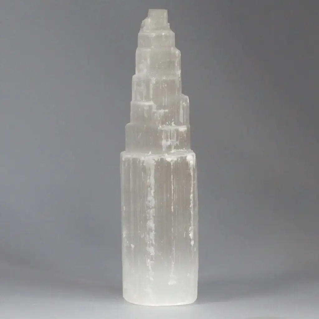Natural Selenite Tower – 20 cm | www.artisangoods.co.uk 2