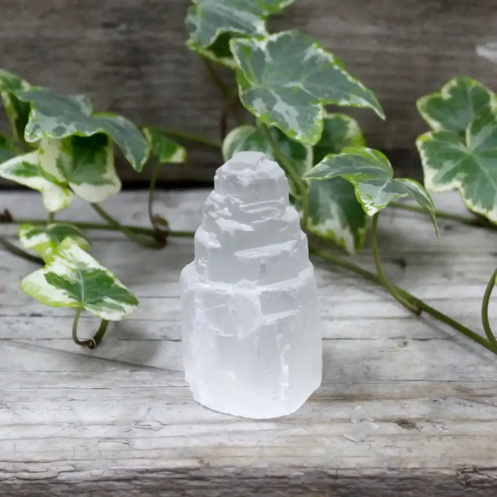 Natural Selenite Tower – 5 cm | www.artisangoods.co.uk