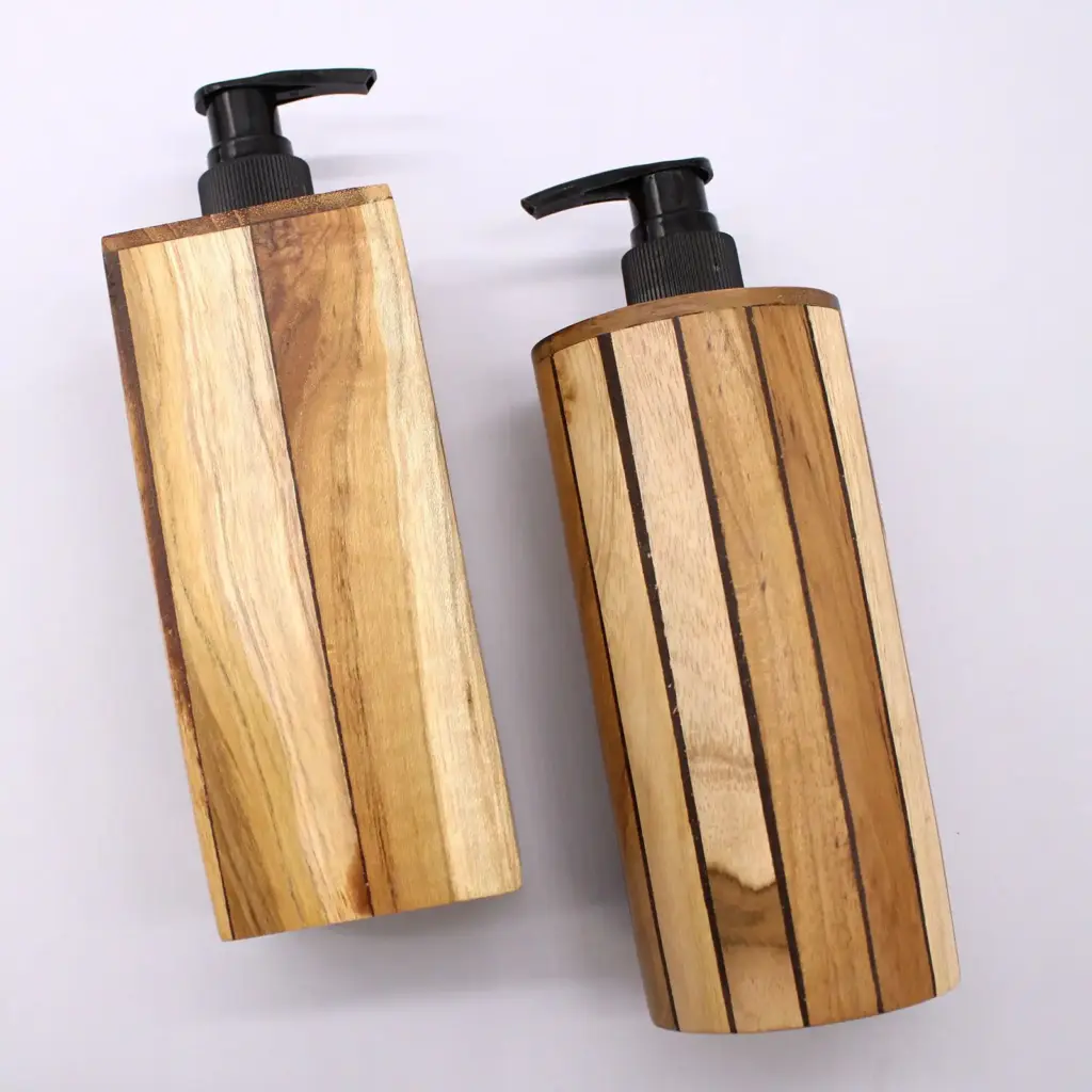 Natural Teakwood Soap Dispenser – Round | www.artisangoods.co.uk 11