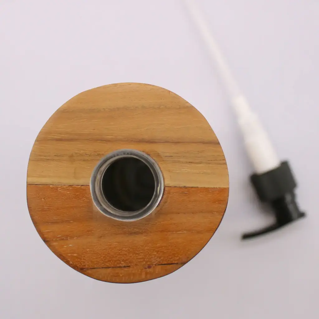 Natural Teakwood Soap Dispenser – Round | www.artisangoods.co.uk 6