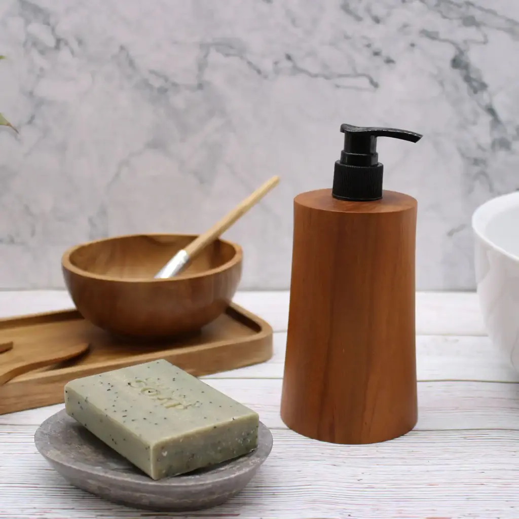 Natural Teakwood Soap Dispenser – Taper | www.artisangoods.co.uk 9