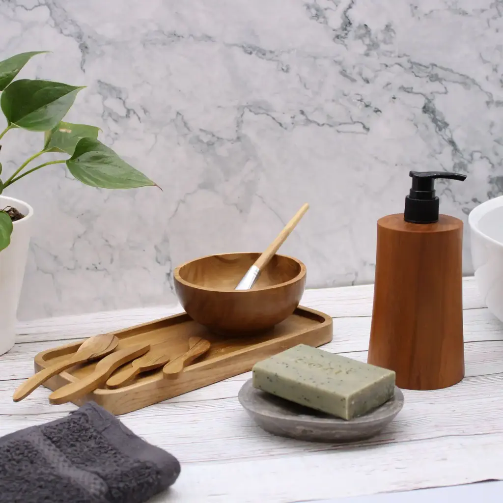 Natural Teakwood Soap Dispenser – Taper | www.artisangoods.co.uk 8