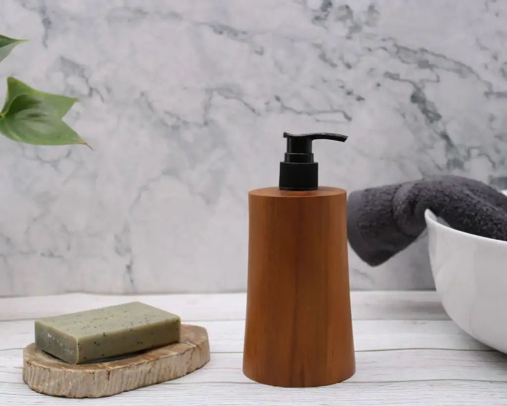 Natural Teakwood Soap Dispenser – Taper | www.artisangoods.co.uk 7