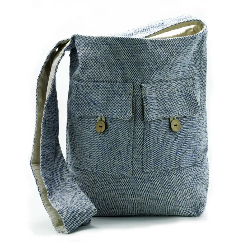 Natural Tones Two Pocket Bags – Comp Denim – Large | www.artisangoods.co.uk
