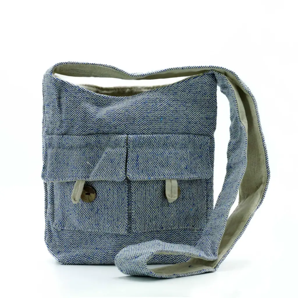 Natural Tones Two Pocket Bags – Comp Denim – Medium | www.artisangoods.co.uk