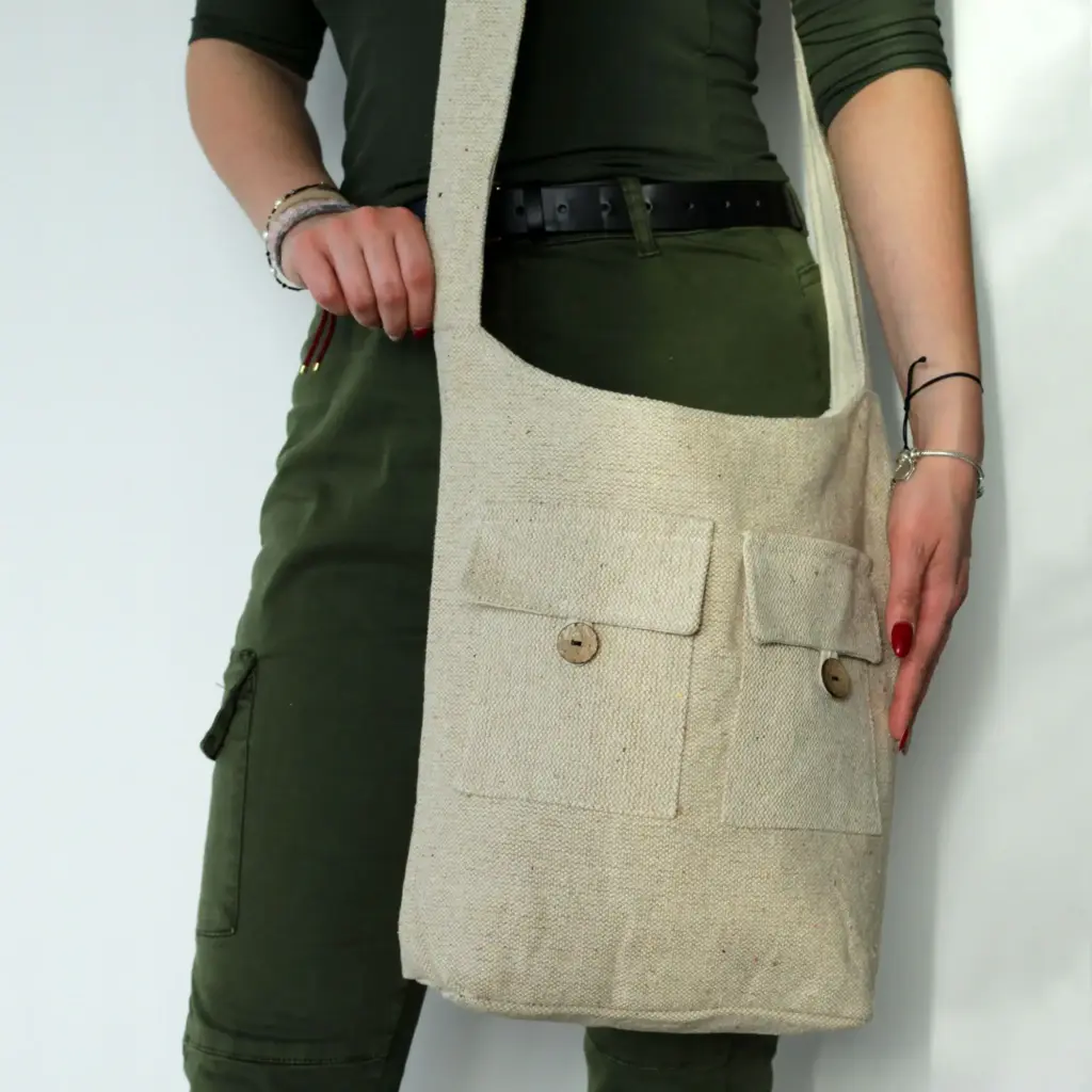 Natural Tones Two Pocket Bags – Natural – Large | www.artisangoods.co.uk 3