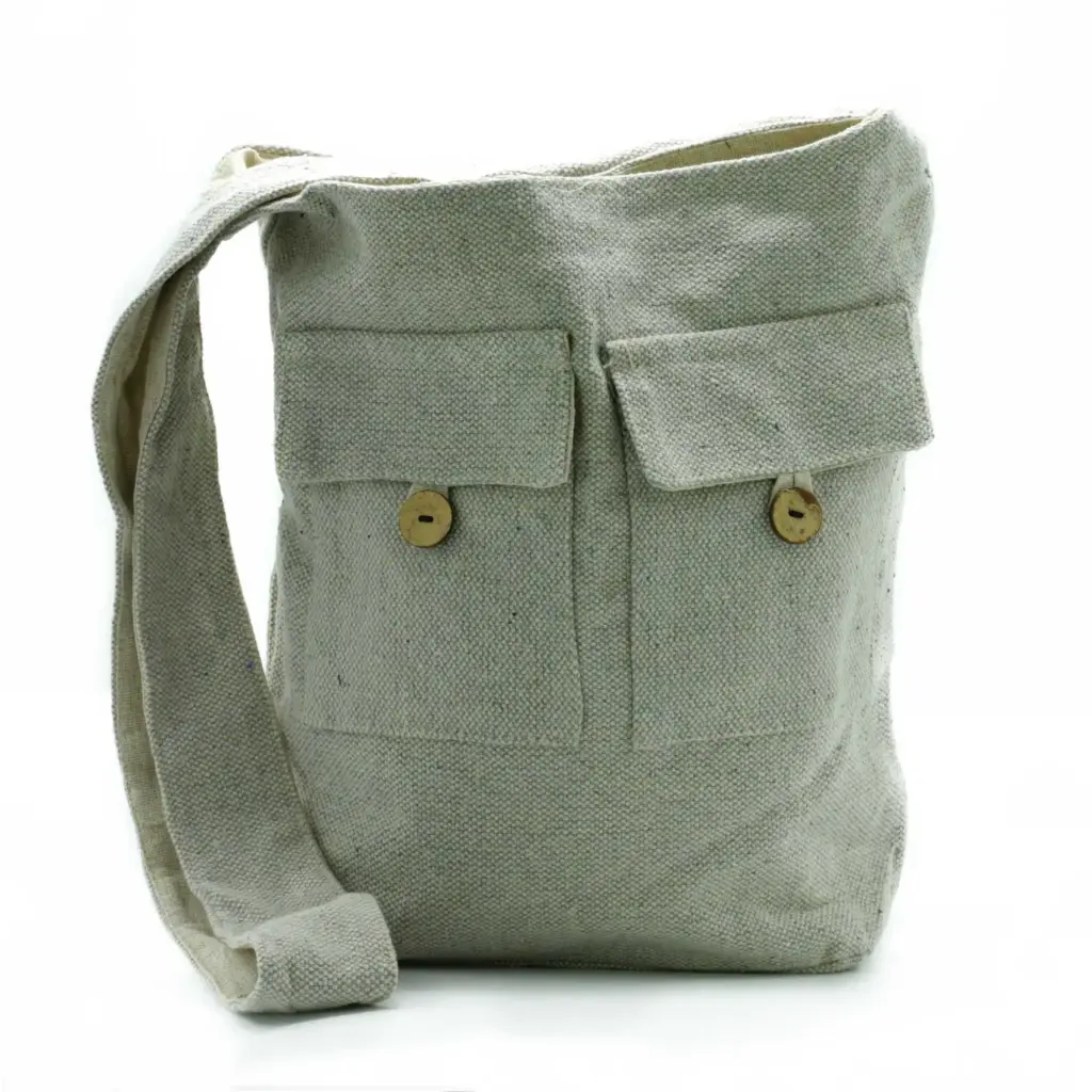 Natural Tones Two Pocket Bags – Stone – Large | www.artisangoods.co.uk