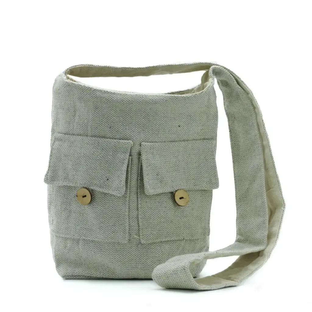 Natural Tones Two Pocket Bags – Stone – Medium | www.artisangoods.co.uk