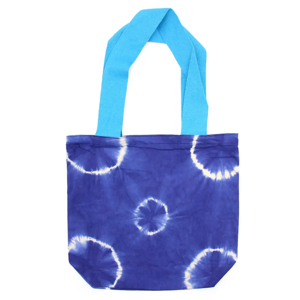 Natural Tye-Dye Cotton Bag (8oz) – 38x42x12cm – Blue Rings – Blue Handle | www.artisangoods.co.uk 3 Natural Tye-Dye Cotton Bag (8oz) – 38x42x12cm – Blue Rings – Blue Handle | www.artisangoods.co.uk 3