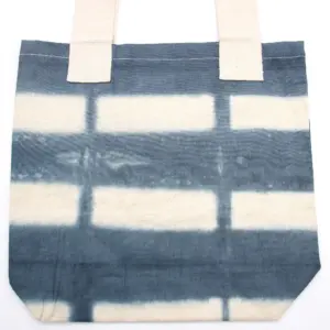 Natural Tye-Dye Cotton Bag (8oz) – 38x42x12cm – Grey Blocks – Natural Handle | www.artisangoods.co.uk 4