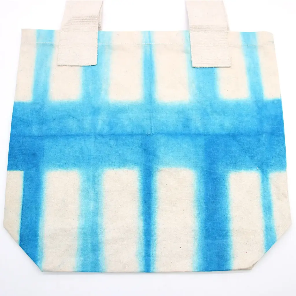 Natural Tye-Dye Cotton Bag (8oz) – 38x42x12cm – Sky Blue Blocks – Natural Handle | www.artisangoods.co.uk 3 Natural Tye-Dye Cotton Bag (8oz) – 38x42x12cm – Sky Blue Blocks – Natural Handle | www.artisangoods.co.uk 3