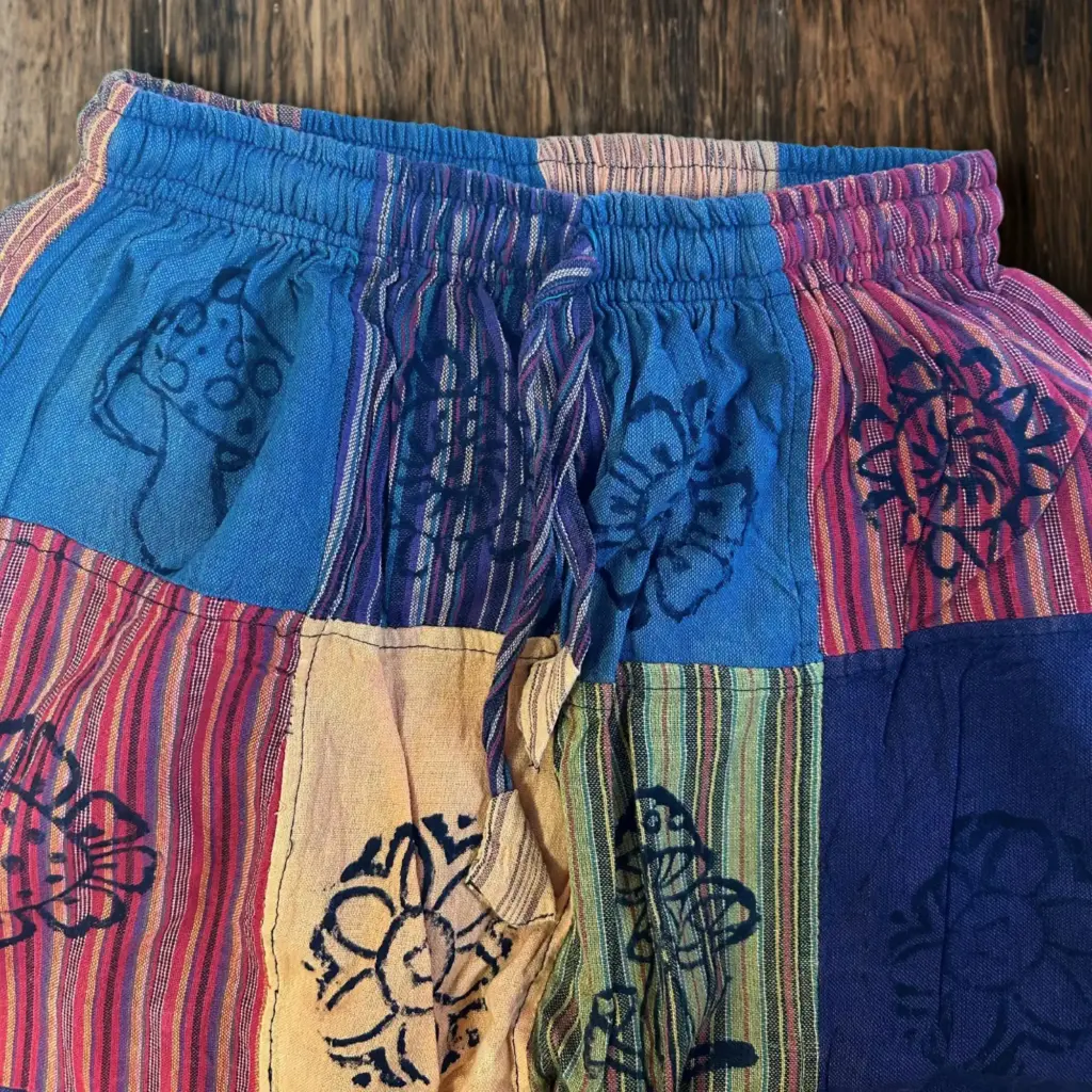 Nomad Sari – Mushroom Pants – Block Print Designs – Orange Tones S/M | www.artisangoods.co.uk 5