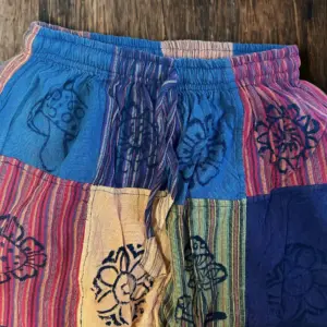 Nomad Sari – Mushroom Pants – Block Print Designs – Orange Tones S/M | www.artisangoods.co.uk 5