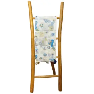Nomad Sari On the Med Collection – Pareo – White , Blue & Gold Evil Eye Design | www.artisangoods.co.uk 3
