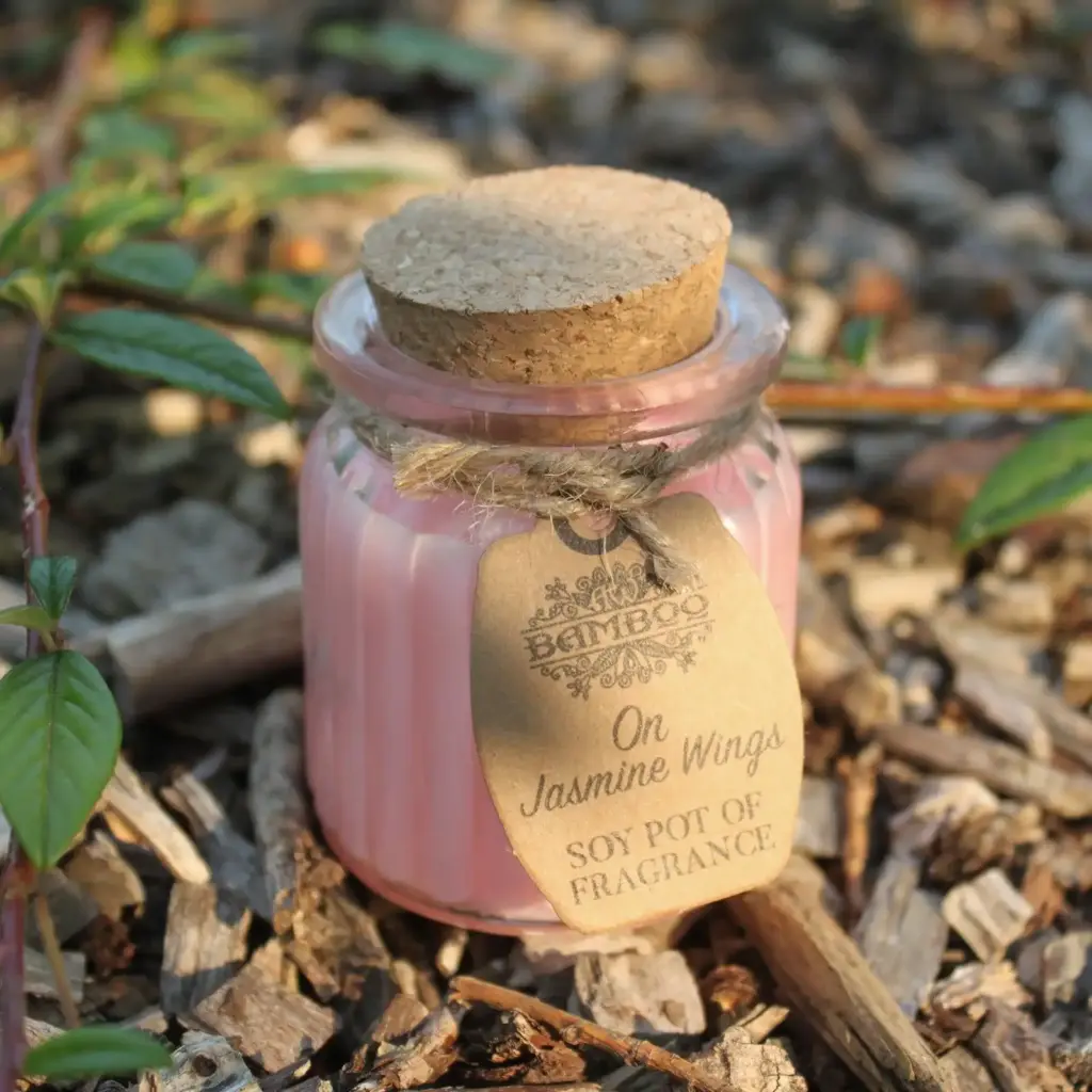 On Jasmine Wings Soy Pot of Fragrance Candles | www.artisangoods.co.uk 5