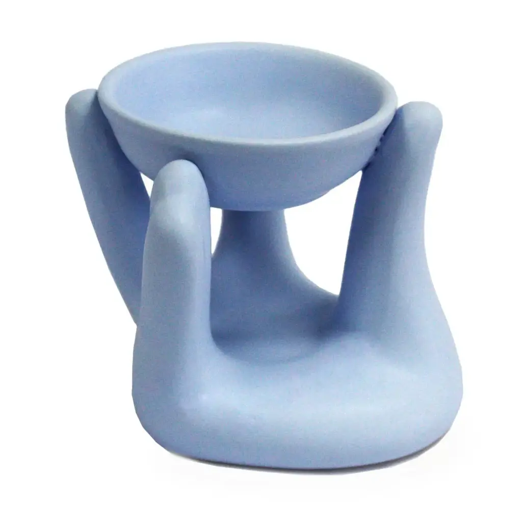 Open Hands Oil Burner – Blue | www.artisangoods.co.uk