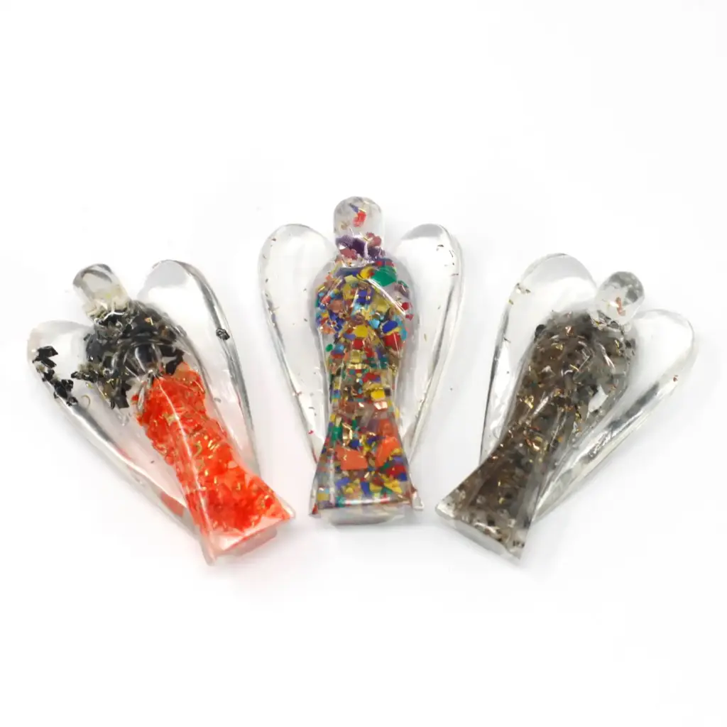 Orgonite Angel 50mm – Gemchips & Copper | www.artisangoods.co.uk 2 Orgonite Angel 50mm – Gemchips & Copper | www.artisangoods.co.uk 2