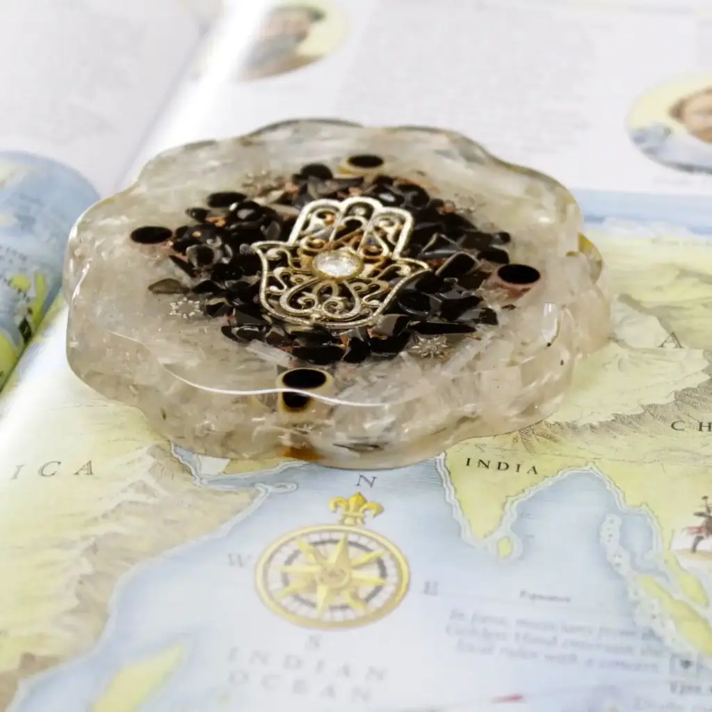 Orgonite Desk Power Packs – Hamsa with Sellonite – Med | www.artisangoods.co.uk 3 Orgonite Desk Power Packs – Hamsa with Sellonite – Med | www.artisangoods.co.uk 3