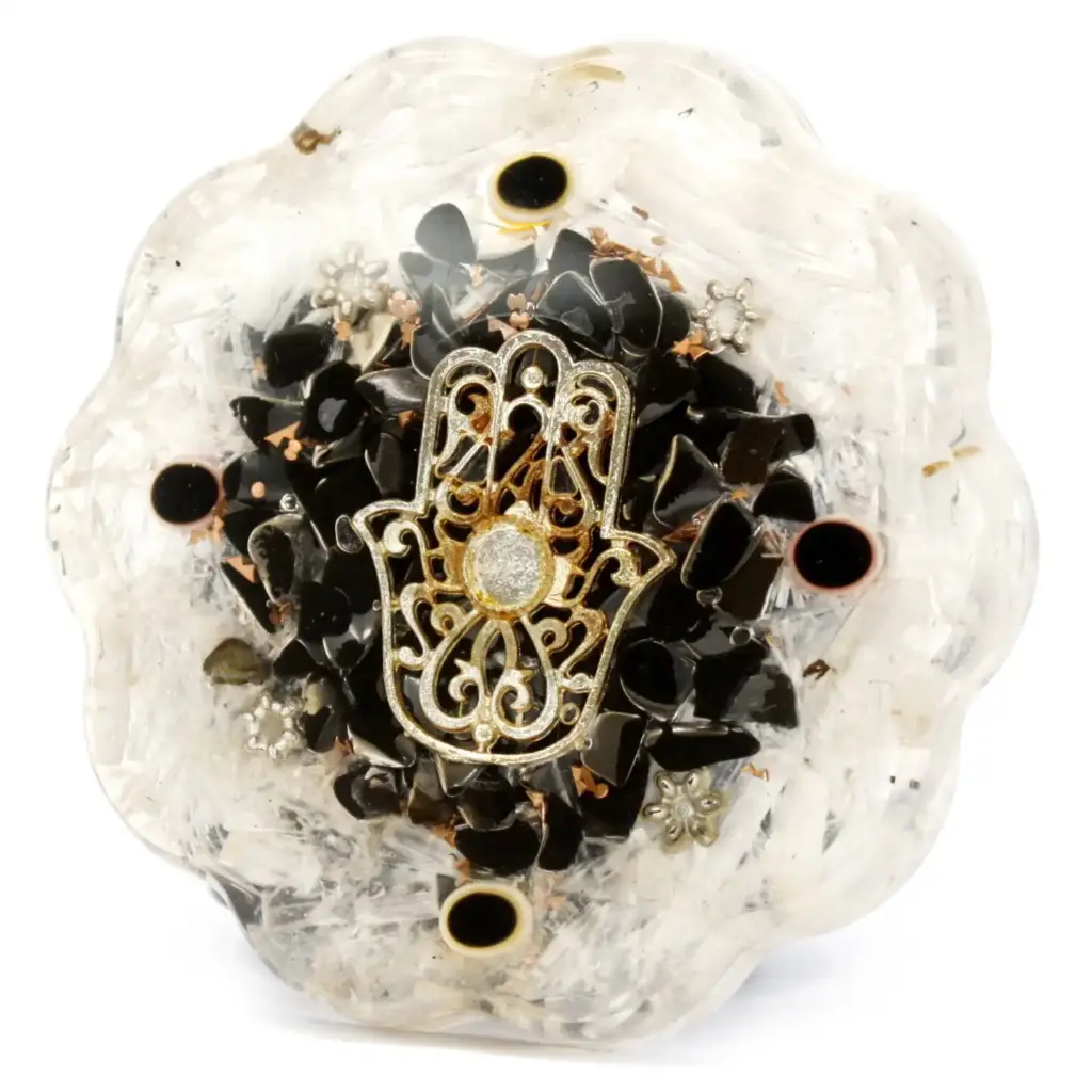 Orgonite Desk Power Packs – Hamsa with Sellonite – Med | www.artisangoods.co.uk 2 Orgonite Desk Power Packs – Hamsa with Sellonite – Med | www.artisangoods.co.uk 2