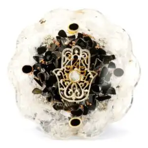 Orgonite Desk Power Packs – Hamsa with Sellonite – Med | www.artisangoods.co.uk 1