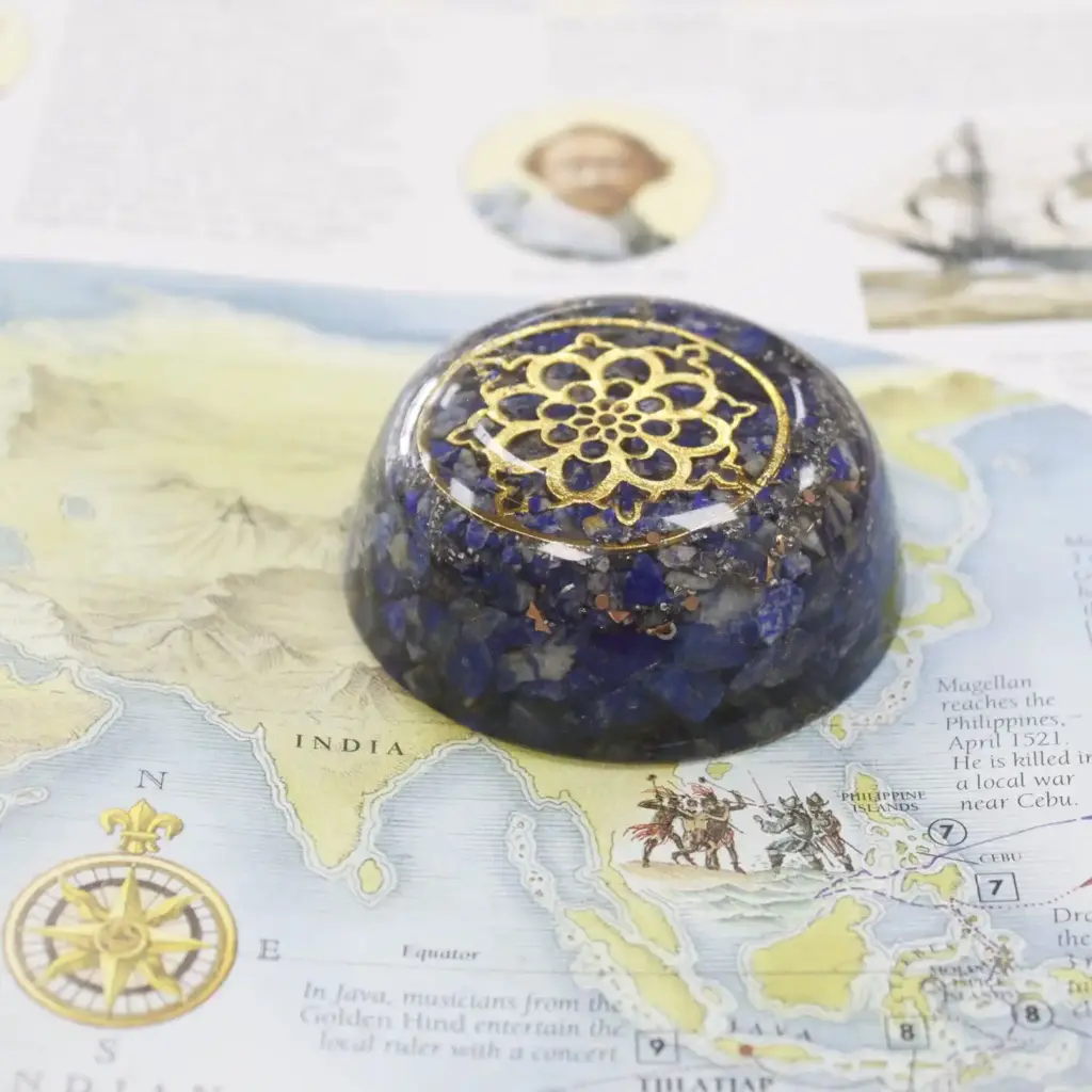 Orgonite Desk Power Packs – Lapis Dome | www.artisangoods.co.uk 5