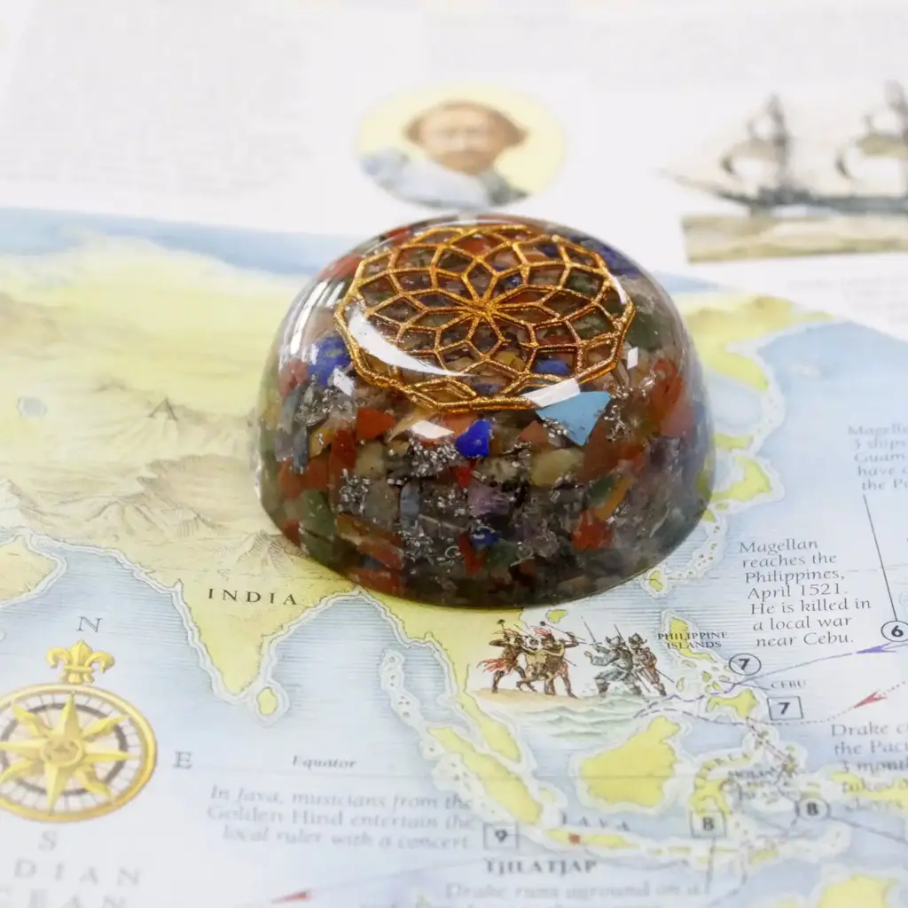 Orgonite Desk Power Packs – Multi Stone Dome | www.artisangoods.co.uk 5