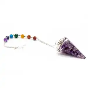 Orgonite Power Chakra Pendulum – Amethyst | www.artisangoods.co.uk 1