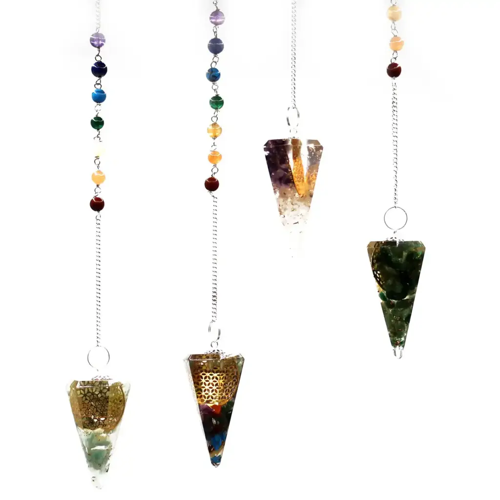 Orgonite Power Chakra Pendulum – Flower of Life | www.artisangoods.co.uk 3