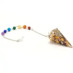 Orgonite Power Chakra Pendulum – Hamsa | www.artisangoods.co.uk 1