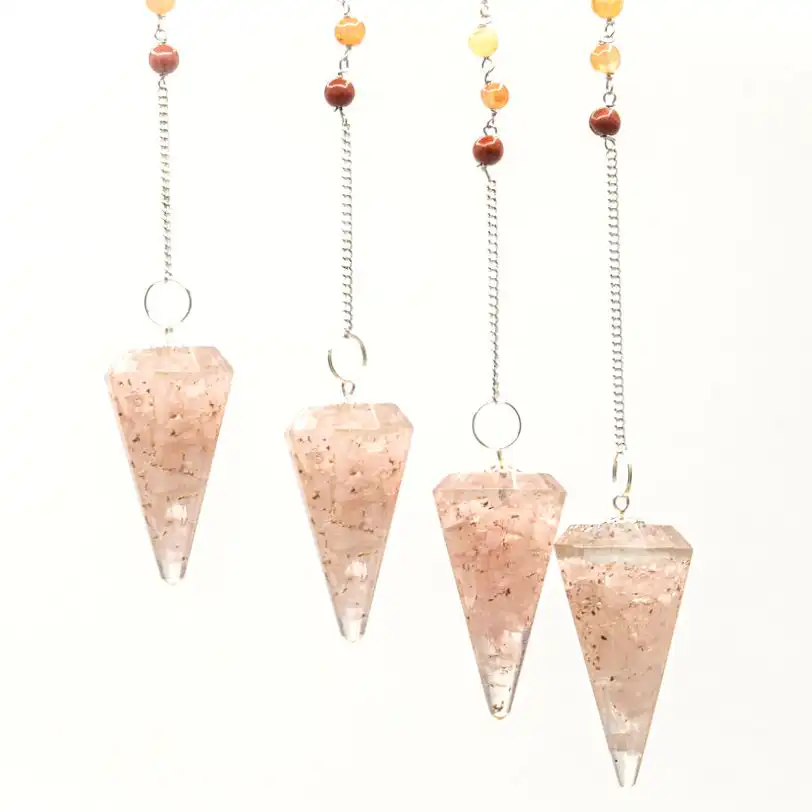 Orgonite Power Chakra Pendulum – Rose Quartz | www.artisangoods.co.uk 3 Orgonite Power Chakra Pendulum – Rose Quartz | www.artisangoods.co.uk 2