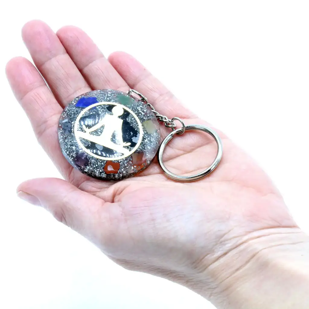 Orgonite Power Keyring – Buddha Seven Chakra | www.artisangoods.co.uk