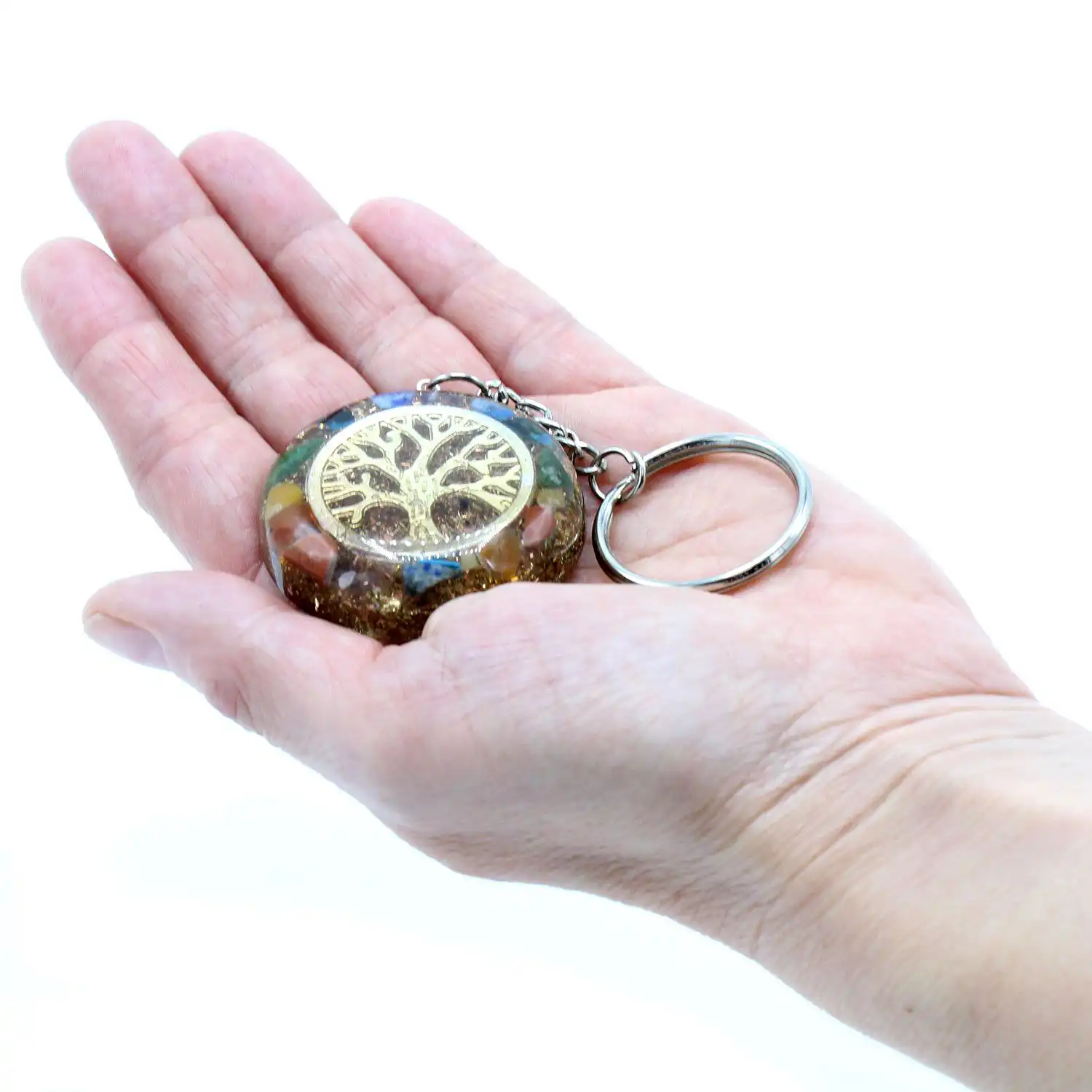 Orgonite Power Keyring – Gemstones Chakra Tree of Life | www.artisangoods.co.uk 3 Orgonite Power Keyring – Gemstones Chakra Tree of Life | www.artisangoods.co.uk 2