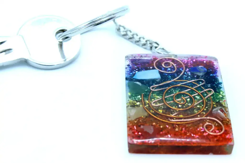 Orgonite Power Keyring – Home Protect Copper and Chakra | www.artisangoods.co.uk 5