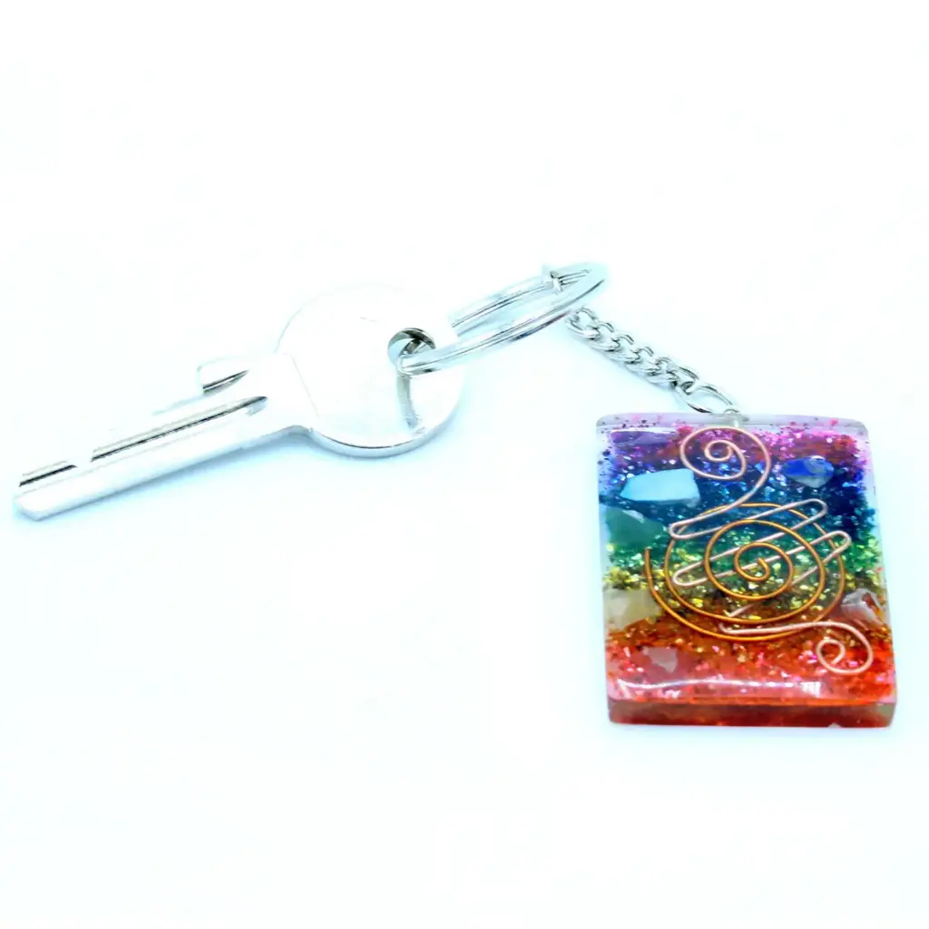 Orgonite Power Keyring – Home Protect Copper and Chakra | www.artisangoods.co.uk 4