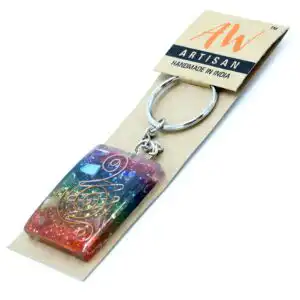Orgonite Power Keyring – Home Protect Copper and Chakra | www.artisangoods.co.uk 1