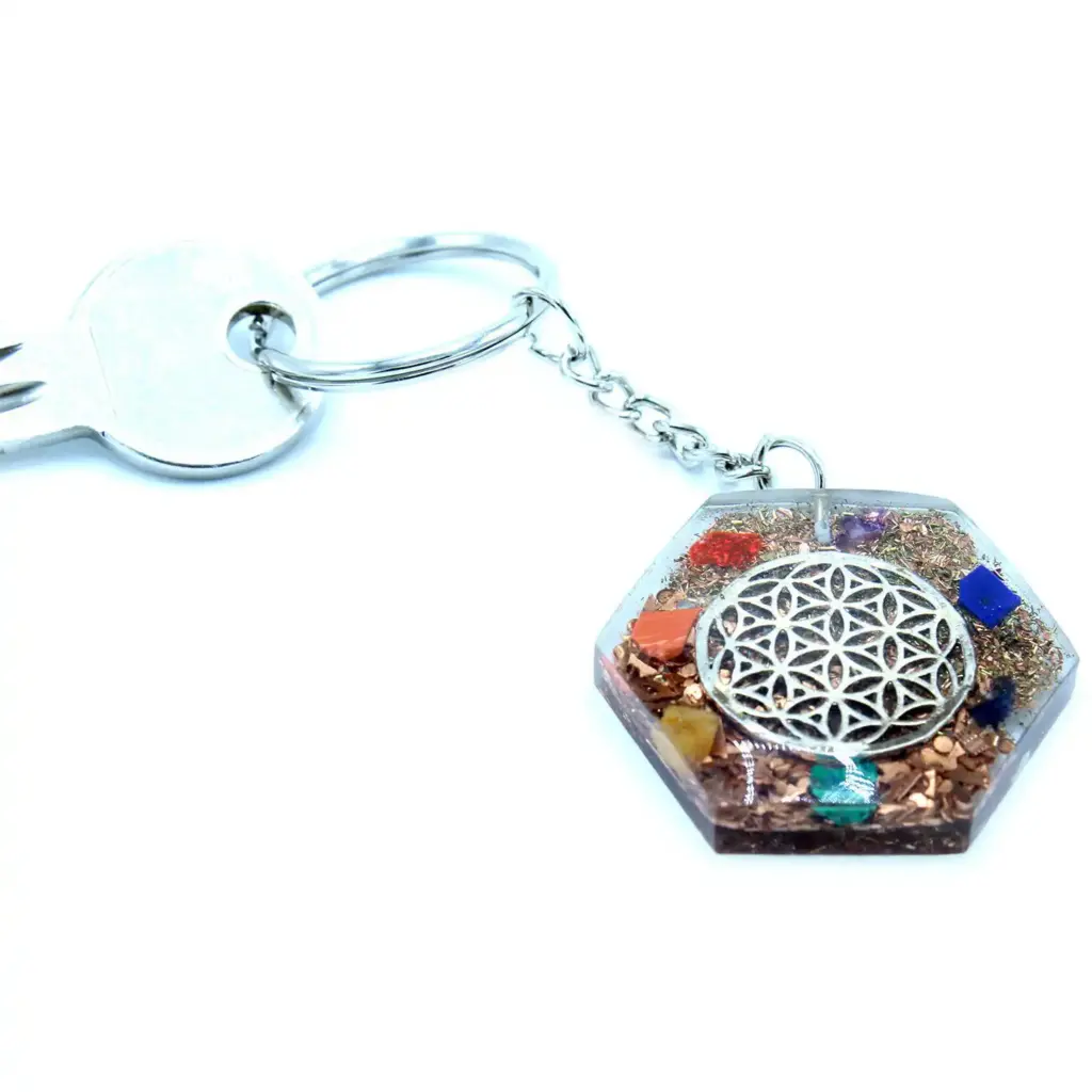 Orgonite Power Keyring – Octagon Flower of Life | www.artisangoods.co.uk 5