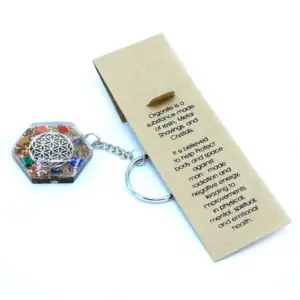 Orgonite Power Keyring – Octagon Flower of Life | www.artisangoods.co.uk 3