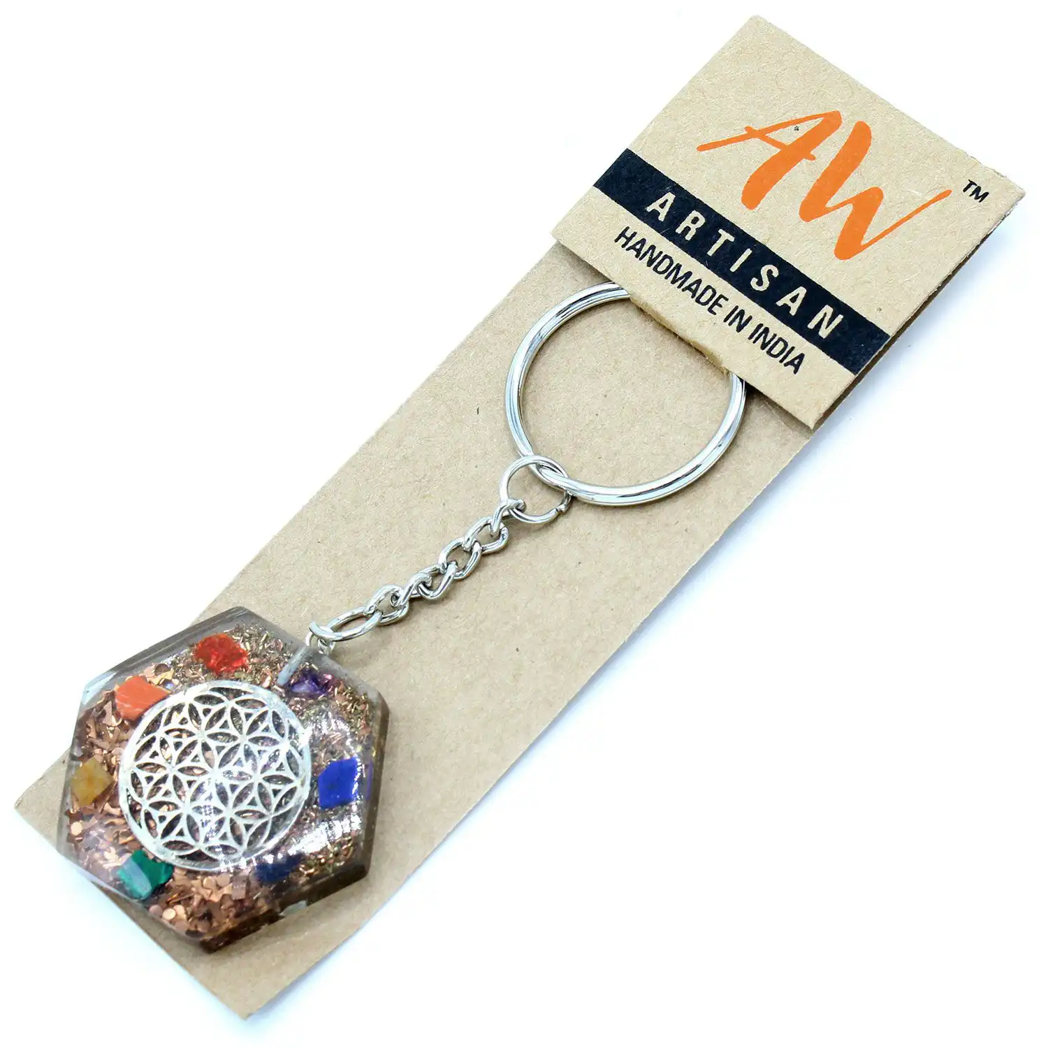 Orgonite Power Keyring – Octagon Flower of Life | www.artisangoods.co.uk 2 Orgonite Power Keyring – Octagon Flower of Life | www.artisangoods.co.uk 1