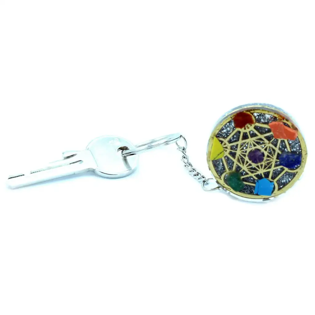 Orgonite Power Keyring – Round Seven Chakra | www.artisangoods.co.uk 4 Orgonite Power Keyring – Round Seven Chakra | www.artisangoods.co.uk 4